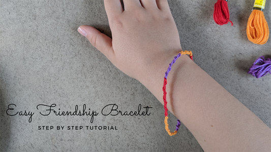 How to make an easy friendship bracelet. Step-by-step video tutorial for kids and beginners. | Red Wolf Press