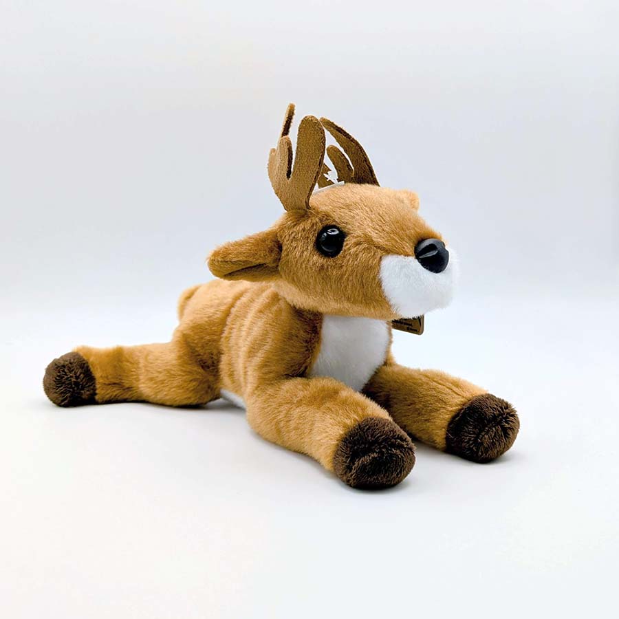 A Flopsie plush white tailed deer.